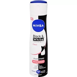 Nivea Black & White Invisible Clear dezodor spray 150 ml