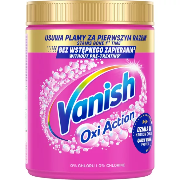 Vanish Oxi Action Pink folteltávolító por 970 g